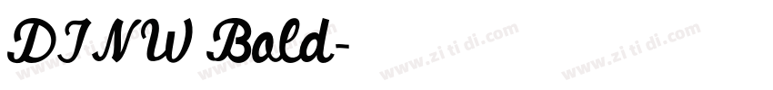 DINW Bold字体转换